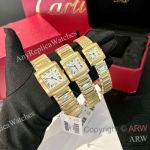 High Quality Replica Cartier Tank Francaise Silver Yellow Gold Quartz Watches